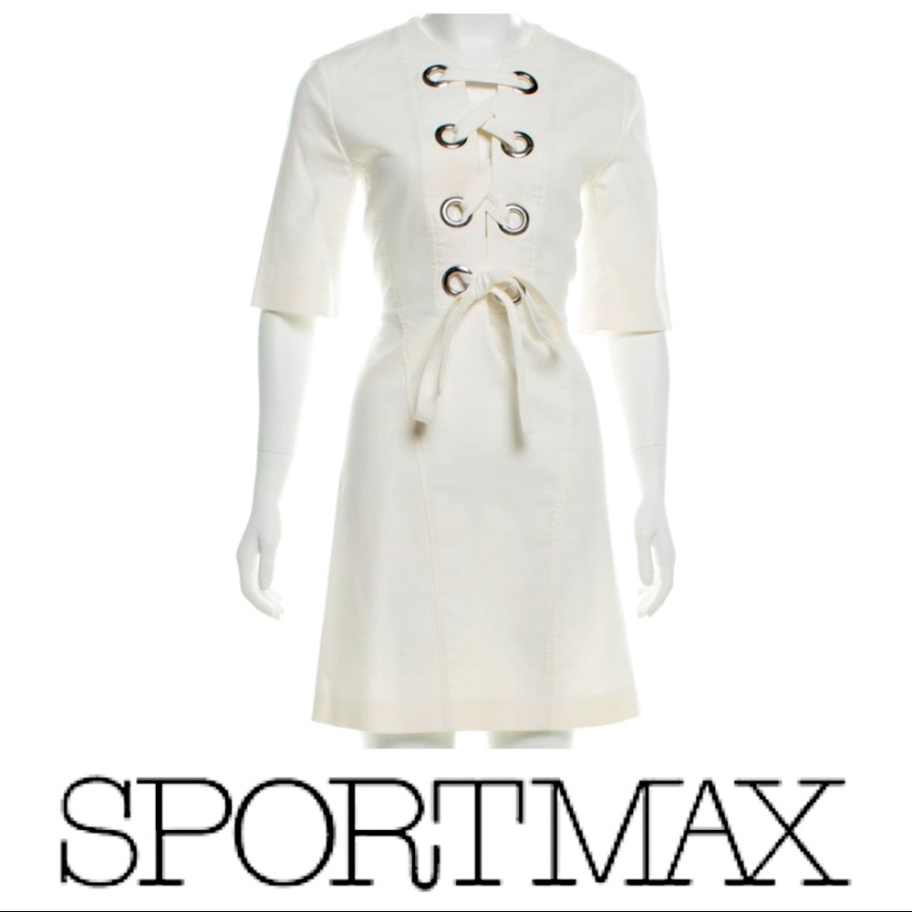SportMax White Mini Dress